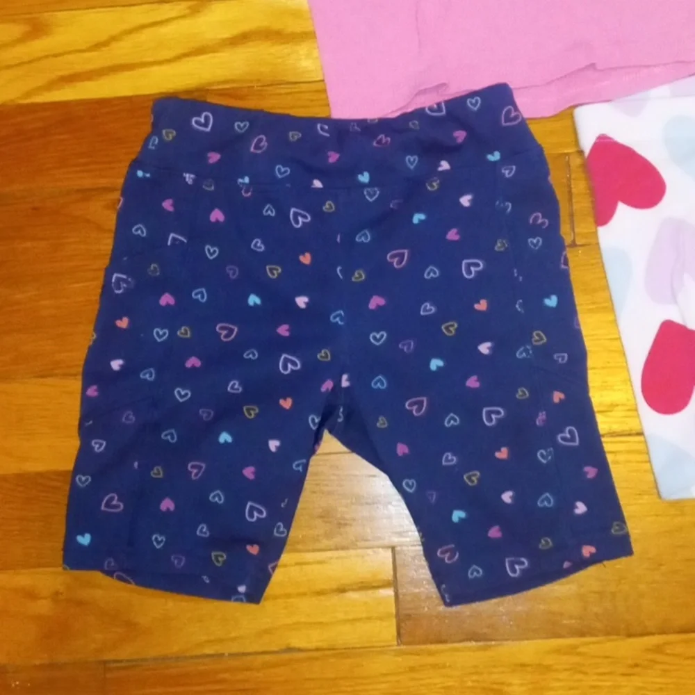 Girls Pink Tank Top with Heart Print Shorts Set girl 6 - Picture 2 of 2